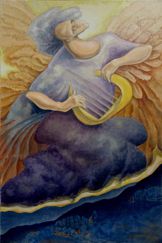 Tatyana Apraksina. Triumph of the Cloud. Oil on Canvas, 2021, Oakland. 36 x 24 in.