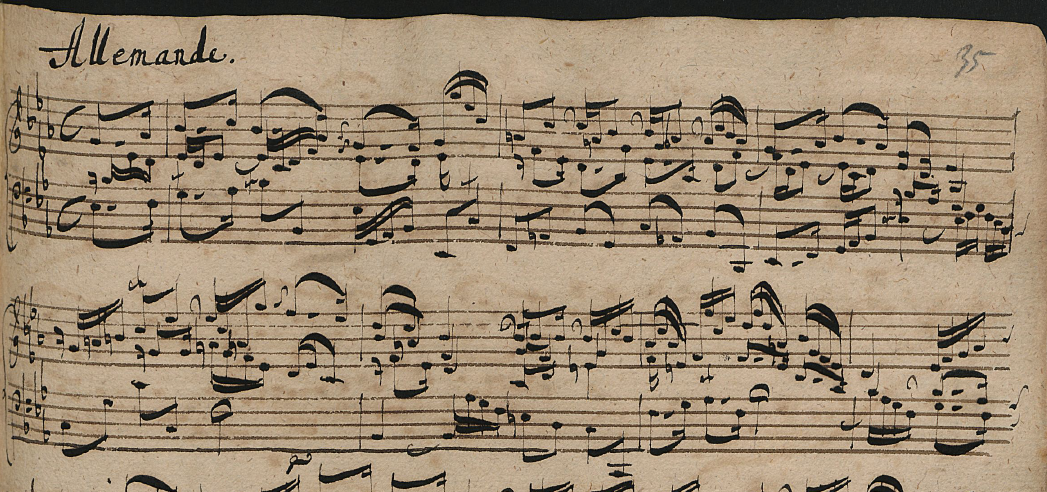 3. Opening of the same piece, in the later-version manuscript (in the treble clef).