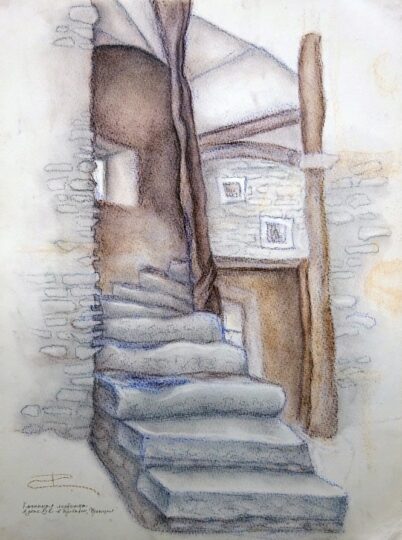 Brittany Interior. Pastel on Paper, 2017-2025. 20 x 15 in.