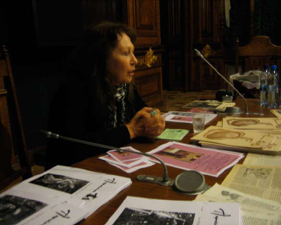 Tatyana Apraksina at an <em>Apraksin Blues</em> 15th anniversary meeting in St. Petersburg, 2010