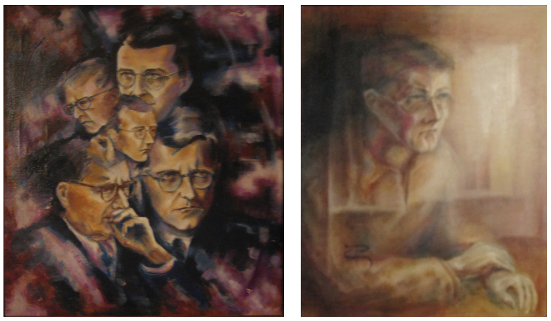 Tatyana Apraksina. "Faces of Shostakovich." Oil on canvas. 1986. "Portrait of D.D. Shostakovich." Oil on canvas. 1996.