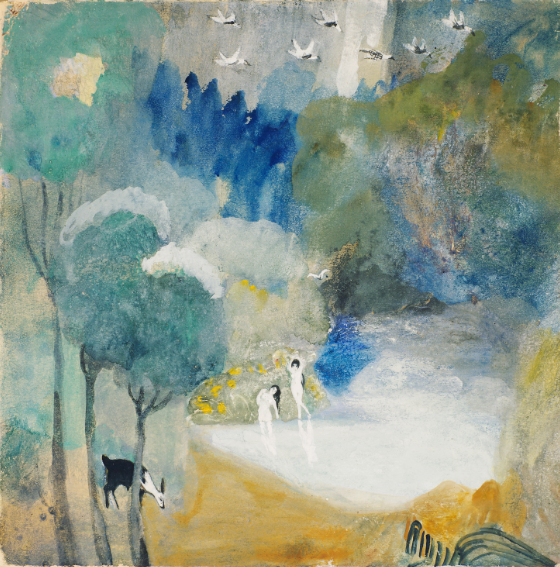 Озеро фей. 1905 Бумага, гуашь. 24,5 x 24,5 см Третьяковская галерея, Москва