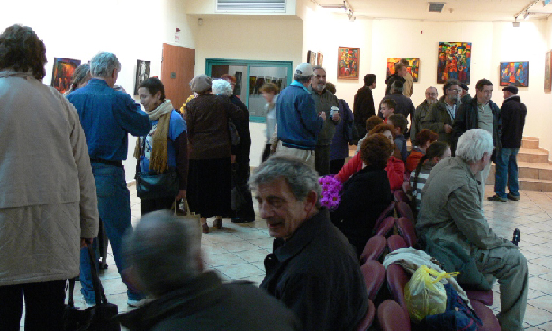 At Benjamin Kletzel's exhibition at the Jerusalem Cultural Center on March 23, 2009